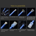 thumbnail image 4 of 150Pcs Cat6 RJ45 Connecteur UTP Câble Ethernet Jack 8P8C Réseau CAT 6 Fiches Modulaires avec 6.5mm RJ45 Bouchons, 4 of 5