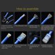 thumbnail image 4 of 150 Piezas Cat6 RJ45 Conector Cable UTP Jack Ethernet 8P8C Red 6 Enchufes Modulares con Tapas RJ45 de 6.5 mm, 4 of 5