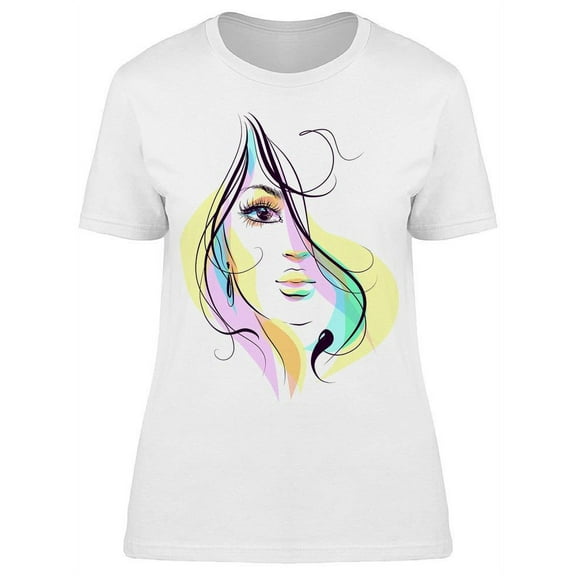 Stylish Womans Portrait T-Shirt Women -Image by Shutterstock, Female XX-Large