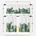 thumbnail image 3 of 36 Inch Kitchen Curtains Desert Plant Boho Window Curtains and Valances Set of 3, Summer Cactus Flower Short Tier Curtain for Kitchen,Vintage Small Kitchen Decor, 3 of 5
