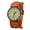 Orange, variant on Guodhu Vintage Wide Leather Strap Band Quartz Unisex Watch, Retro Punk Cuff Watches for Men and Women