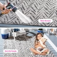 thumbnail image 3 of SAFAVIEH Courtyard Alfonso Chevron Indoor/Outdoor Area Rug, Grey/Black, 4’ x 5’7”, 3 of 13
