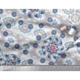 thumbnail image 1 of Soimoi Japan Crepe Satin Fabric Damask & Mandala Ethnic Printed Craft Fabric by the Yard 42 Inch Wide, 1 of 1