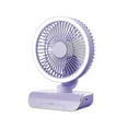 thumbnail image 1 of Oscillating Air Circulator Fan 5 Speeds Oscillating Personal Fan with Remote Control 4000mAh Rechargeable Air,1 * small fan 1 * remote controller 1 * USB cable,Purple, 1 of 6