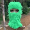 thumbnail image 2 of Penkiiy Distressed Balaclava Ski Mask for Men and Women - Knitted Balaclava Distressed Windproof Shiesty Full Face Mask Cold Weather Winter Windproof Neck Warmer Green, 2 of 2