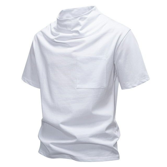 pstuiky camisetas de hombre, Camiseta de manga corta con doble costura para hombre, talla grande, con base en barbecho camisas casuales para hombre xl