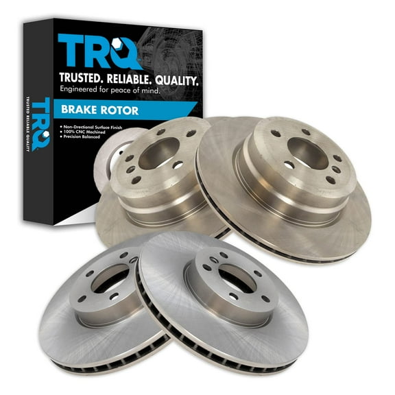 TRQ Front and Rear Brake Rotors Set Fits Select 2007-2018 BMW X5 2011-2019 X6