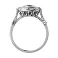 thumbnail image 3 of HeartsAndYou 2.2ct Round Cut Moissanite Engagement Ring for Women Milgrain Halo 18k White Gold over Silver, 3 of 7