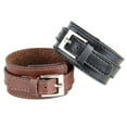 thumbnail image 5 of EHJRE Fashion Wide Cow Leather Wristband Cuff Bracelet Bangle Women Jewelry Brown, 5 of 9