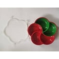 thumbnail image 2 of Skywin Snack Tray - Flower Shaped Fun & Functional Snack Containers - Travel-Friendly, Easy to Use & Clean Snack Box, Encourages Healthy Eating (Red/Green), 2 of 7