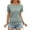 Green, variant on Fmbrln Womens Summer Short Sleeve T-Shirts Fashion Crew Neck Side Drawstring Tops Casual Loose Solid Color Comfy Tees