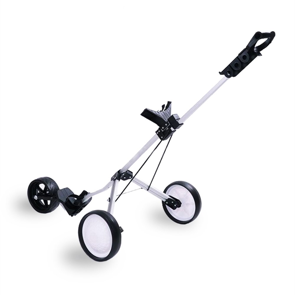 WeGuard 3 Wheel Golf Pull Cart Trolley Foot Brake One Second to Open