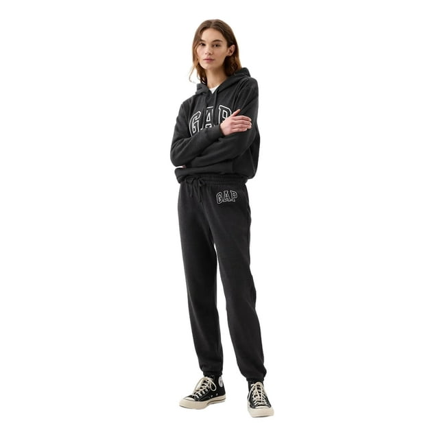 Pantalones Joggers de Forro Polar GAP con Logo, Carbón Jaspeado, XL