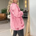 thumbnail image 4 of Denim Hoodie Women Sweatshirt Pullover Hooded Y30k Tops Distressed Washed Loose Spring Streetwear Work Tops Jeans Club, 4 of 5