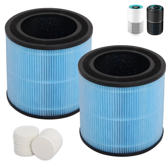 Lot de 2 Filtres de Remplacement AP0601 Compatibles avec AIRTOK Air Purifier, Pièce No AP0601-RF, Filtres HEPA H13 Véritables 4-en-1, Haute Efficacité