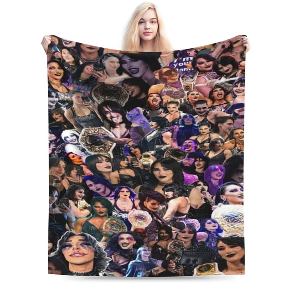 Rhea Ripley Boys Girls Blanket Super Soft Cozy Warm Plush Throw Blanket, Lightweight Fuzzy Flannel Blankets for Couch Sofa Bed Travel and Camping Gifts 50"X40"