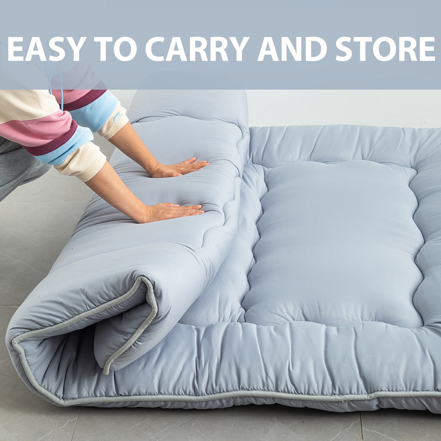 Japanese Floor Mattress Futon Mattress Thicken Sleep Mat Grey Mattress Burgundy Mattress Cover