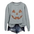 thumbnail image 3 of WOYY Girls Halloween Pumpkin Sweatshirt Casual Active Lined Pullover Top, Size 2-14, 3 of 5
