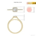 thumbnail image 5 of ANGARA Natural 0.3 Ct. Diamond Halo Engagement Ring in 14K Yellow Gold for Women (Ring Size: 3.5), 5 of 10
