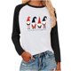 thumbnail image 2 of Pntutb Blusa de manga larga con cuello redondo y costuras navideñas para mujer Pntutb Pntutb-6006, 2 of 5