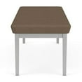 thumbnail image 5 of Lenox Steel Reception Waiting Room 3-Seat Bench / Silver Steel / Brown, 5 of 5