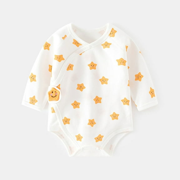 Facrlt Baby winter jumpsuit Baby Spring Long Sleeved Polka Printed Bodysuit Bag And Bottom Coat