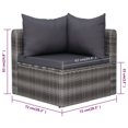 thumbnail image 5 of vidaXL 7 Piece Patio Sofa Set with Cushions & Pillows Poly Rattan Gray, 5 of 11