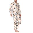 thumbnail image 2 of Balery South American Animals Pijama para Hombre de Dos Piezas con Manga Larga, Conjunto de Dormir y Descanso Suave con Bolsillos-Small, 2 of 7