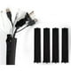 thumbnail image 2 of Funda de gestión de cables de 4 piezas, sistema de gestión de cables y hebilla de cremallera para TV / computadora / entretenimiento en el hogar, Macarena Manga de gestión de cables, 2 of 8