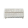 thumbnail image 3 of DecMode Silver Metal Decorative Jewelry Box with Crystal Accents, 3 of 8