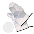 thumbnail image 3 of YFYANG Kits Mitaines et Porte-Pots 4 Pièces, Résistant à la Chaleur Bohemian Simple Round Kitchen Gant Mat pour la Cuisson et la Cuisson, 3 of 8