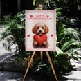 thumbnail image 4 of Happy Valentine's Day Poodle Brings Love Heart Vertical Matte Canvas Poster Poodles Dog Lover Gifts Idea Wall Art Home Decor - 02028, 4 of 5
