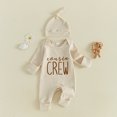 thumbnail image 3 of Cjfdfy Newborn Baby Girl Boy Fall Outfits Cousin Crew Waffled Ribbed Long Sleeve Bodysuit And Hat 2Pcs Infant Cute Coming Home Fall Winter Outfit 0-9M, 3 of 9