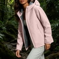 thumbnail image 5 of FRSASU Women's Softshell Hooded Jacket Full Zip Water Resistant Windproof Lightweight Outdoor Coat with Pockets Pink, 5 of 9