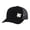Black/Charcoal/White Clover, variant on Men's Lucky Clover Shamrock Off-Center Embroidered Golf Mesh Back Trucker Hat, Kelly Green/White/White Clover