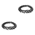 thumbnail image 1 of Thinsony Distinctive Gothic Punk Dragon Scale Bangle 48 inches Cool and Contemporary Black 9.05 Inch 2Set, 1 of 6