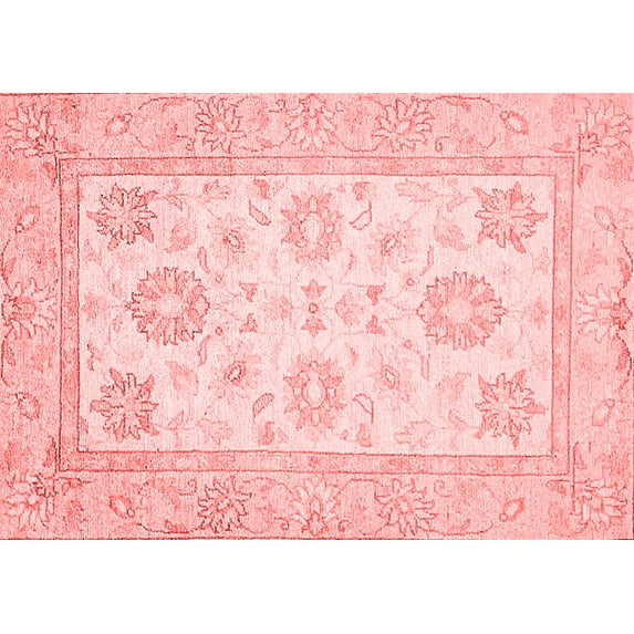 Ahgly Company Indoor Rectangle Oriental Red Traditional Area Rugs, 7' x 10'