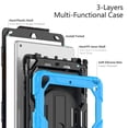 thumbnail image 6 of Case for iPad Air 3rd Generation 2019/iPad Pro 10.5 Inch 2017 with Screen Protector, 360 Degree Rotating Kickstand Hand Strap Heavy Duty Shockproof Cover with Shoulder Strap, Sky Blue, 6 of 7