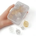 thumbnail image 3 of 20Pcs 4 Styles Iron Wire Spiral Bead Cage Pendants Square Charms Mixed Color 20.5~40x14.5~24.5x14.5~24.5mm Hole: 2.8~4.2x2.2~3mm 5pcs/style, 3 of 5