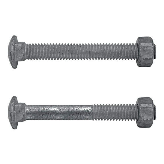 CARRIAGE BOLTS 3/8-16 x 3": w/ NUTS Galvanized Bulk Carriage Bolt ~ Coarse Thread (3 inches long) (100 pieces)