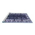 thumbnail image 2 of Ahgly Company Machine Washable Indoor Square Persian Blue Traditional Area Rugs, 5' Square, 2 of 4