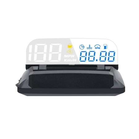 Geloo Car Head Up Display Projector Universal HUD Head Up Display MPH/KM/h Overspeed Warning