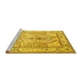 thumbnail image 2 of Ahgly Company Machine Washable Indoor Square Persian Yellow Traditional Area Rugs, 6' Square, 2 of 4