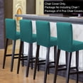 thumbnail image 2 of PiccoCasa Stretch Bar Stool Covers for Counter Height Side Chair Slipcovers Teal 4, 2 of 7
