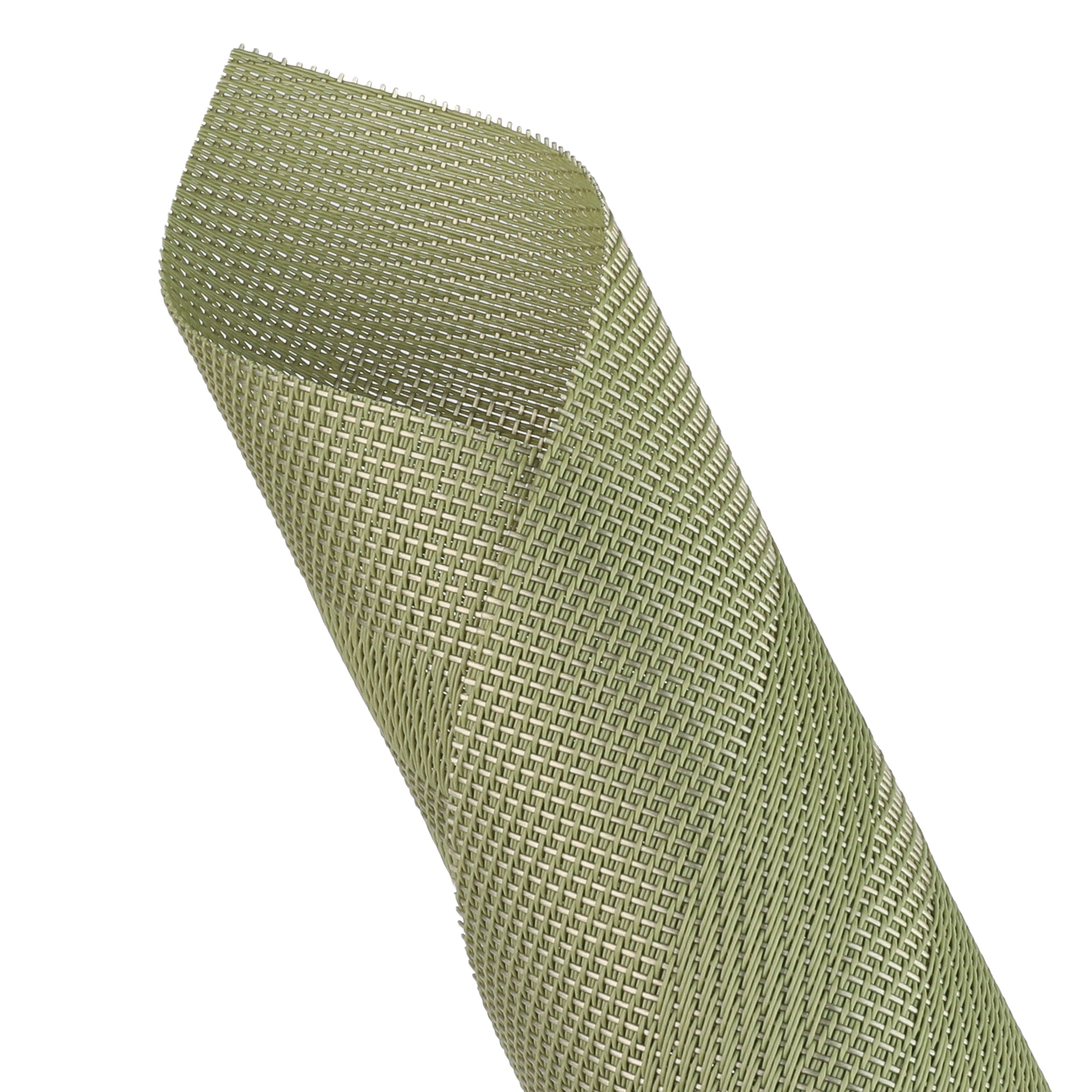 Unique Bargains Set of 6 Heat-resistant Washable Modern Polyvinyl Chloride Placemats Light Green 18x12 Inch