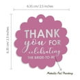 thumbnail image 6 of Inkdotpot Pack Of 100 Thank You Celebrating The Bride To Be Bridal Shower Favor Paper Tags Craft Real Silver Foil Hang Tags, 6 of 6