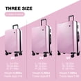 thumbnail image 3 of Tripcomp Luggage 3 Piece Set,Suitcase Set with Spinner Wheels Hardside Lightweight Luggage 20in24in28in.(Pink), 3 of 9