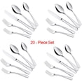 thumbnail image 3 of Silverware Set, 20 Pieces Stainless Steel Flatware Cutlery Set, Include Knife Fork Spoon, Mirror Polished, Dishwasher Safe, Service for 4, 3 of 5