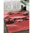 thumbnail image 3 of Ahgly Company Machine Washable Indoor Round Transitional Red Area Rugs, 8' Round, 3 of 7
