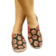 thumbnail image 3 of Womens Halloween Print Slip On Canvas Shoes Round Toe Flat Low Top Holiday Casual Walking Loafers Orange 37, 3 of 7